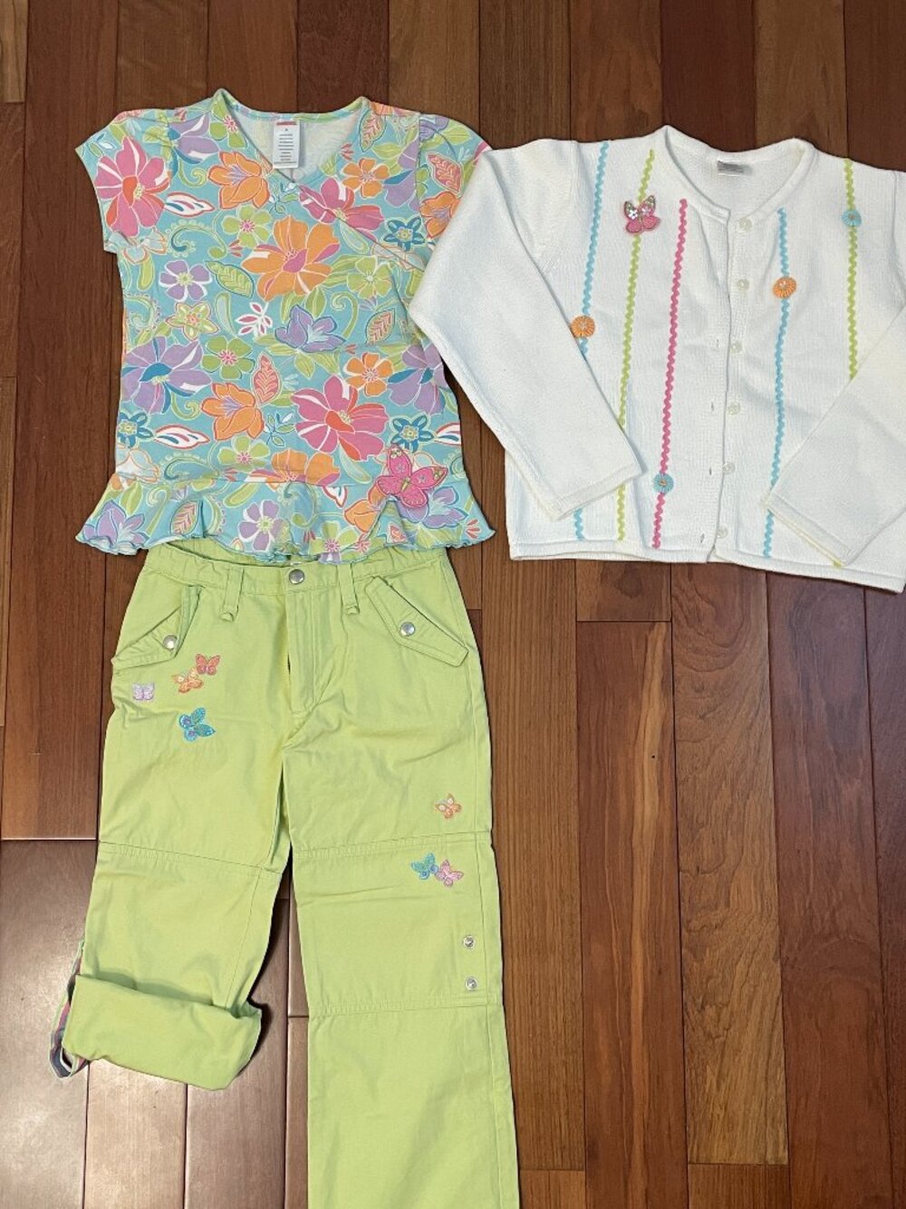 Gymboree Palm Springs cardigan/top/pants set size 7/8